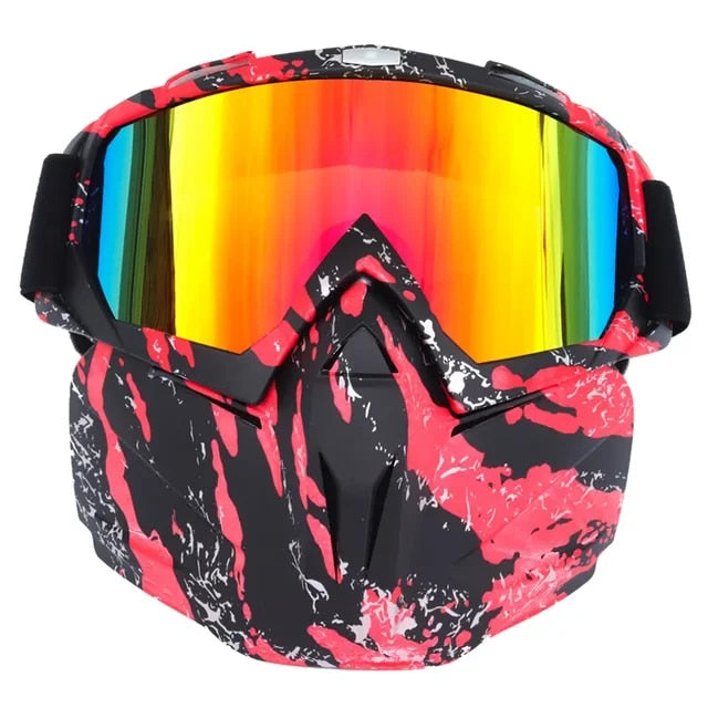 Ski Goggles with Detachable Face Guard