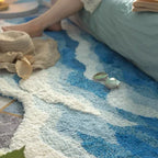 Alfombra de felpa con olas del mar SoftSurf