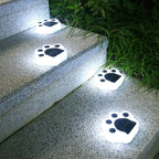 Guirlande lumineuse solaire à LED avec empreintes de pattes pour le jardin