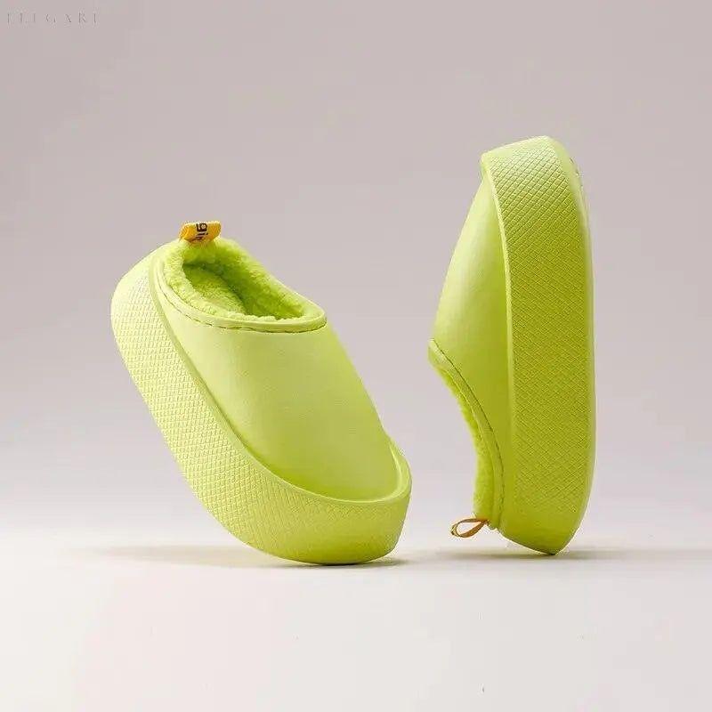 Plush-Lined Slip-On Slippers