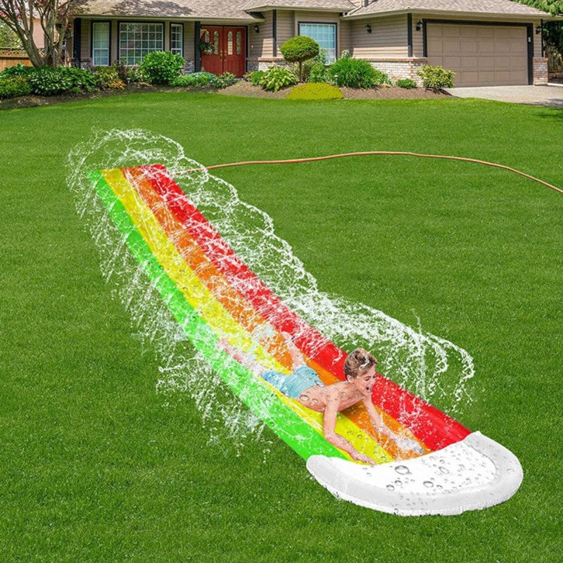 SplashRush regnbuefarvet vandrutsjebane til haven