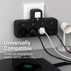 Multipresa da parete con porte USB per la ricarica