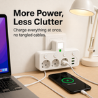 Multipresa da parete con porte USB per la ricarica