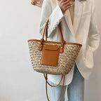 Sac cabas d’été tressé pour femme