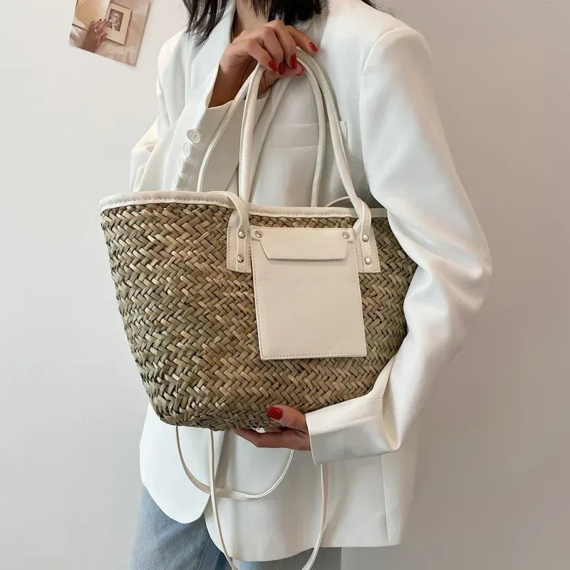 Sac cabas d’été tressé pour femme