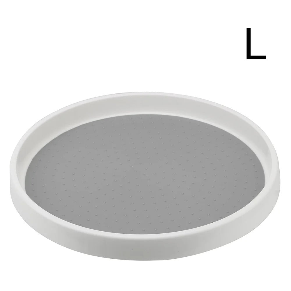 Rotating Round Kitchen Storage Tray for Condiments and Seasonings