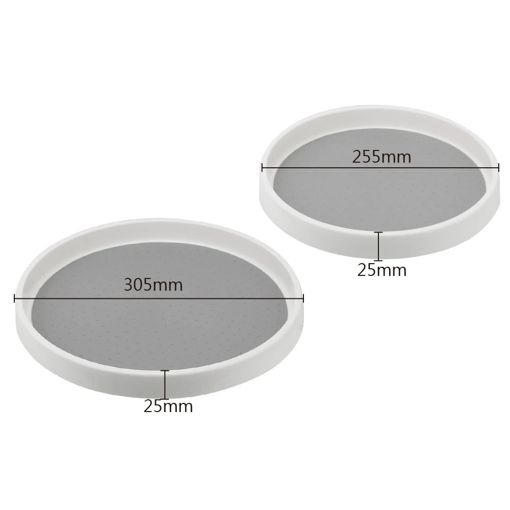 Rotating Round Kitchen Storage Tray for Condiments and Seasonings