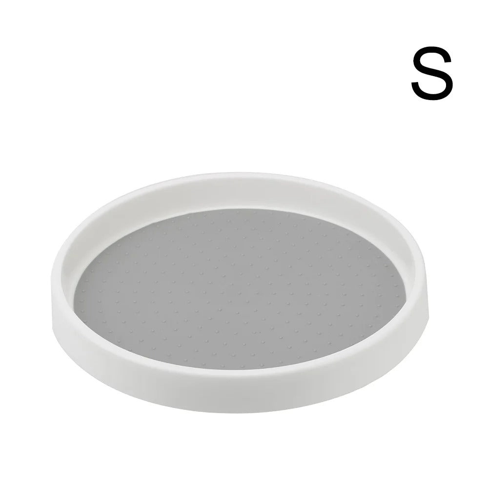 Rotating Round Kitchen Storage Tray for Condiments and Seasonings