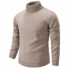 Pull classique à col roulé pour homme