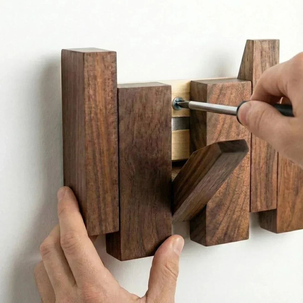 Moderne vægur i træ med minimalistisk design til stilfulde hjem