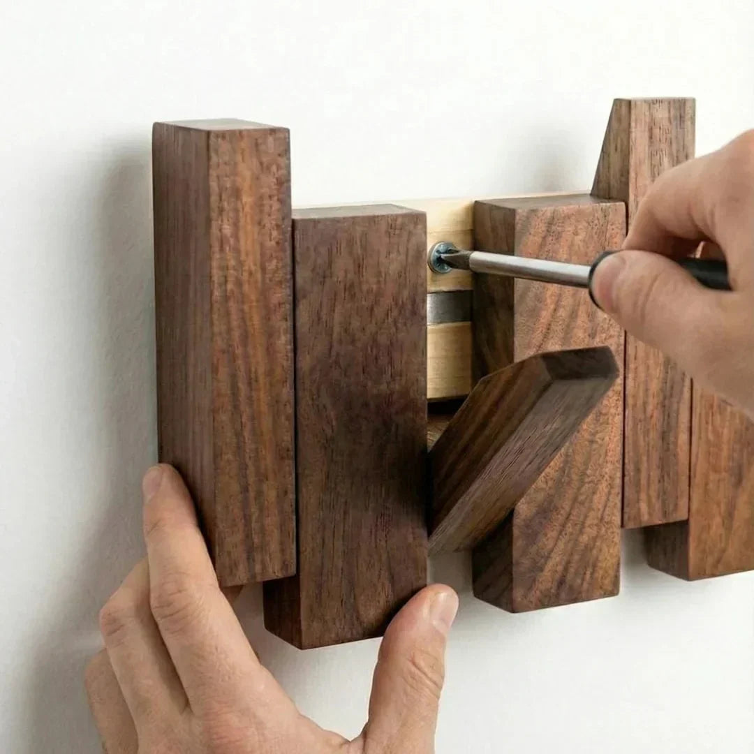 Moderne vægur i træ med minimalistisk design til stilfulde hjem
