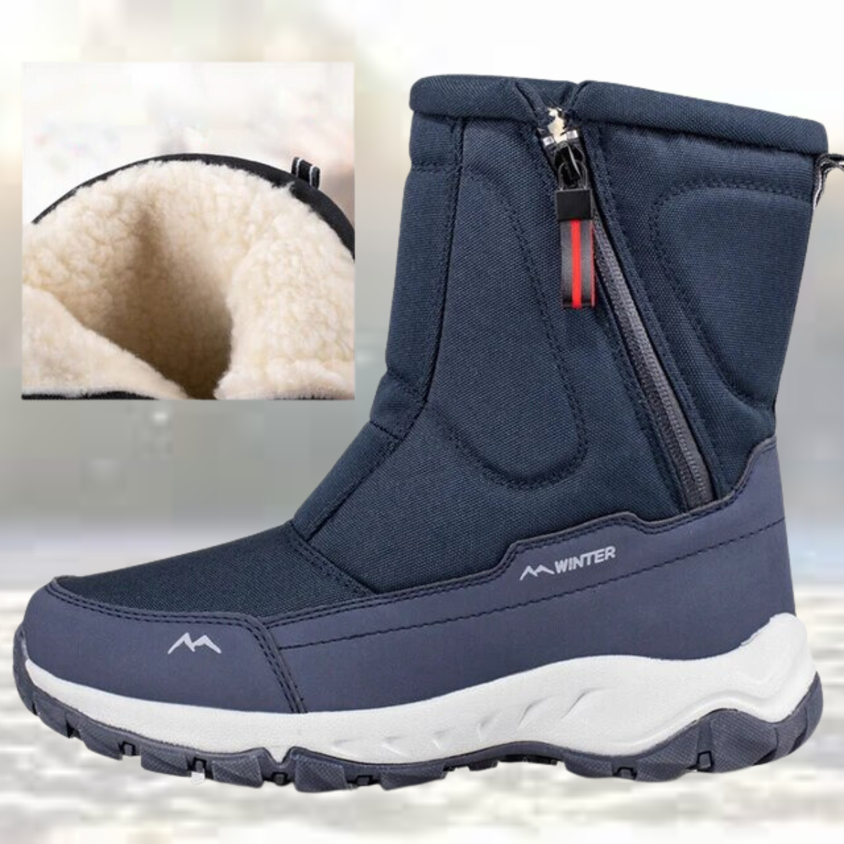 Botas de nieve de invierno para mujer, de media caña