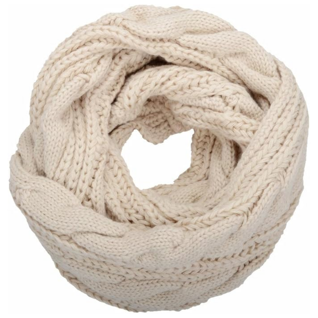 Grober Strickschal in Schlauchform