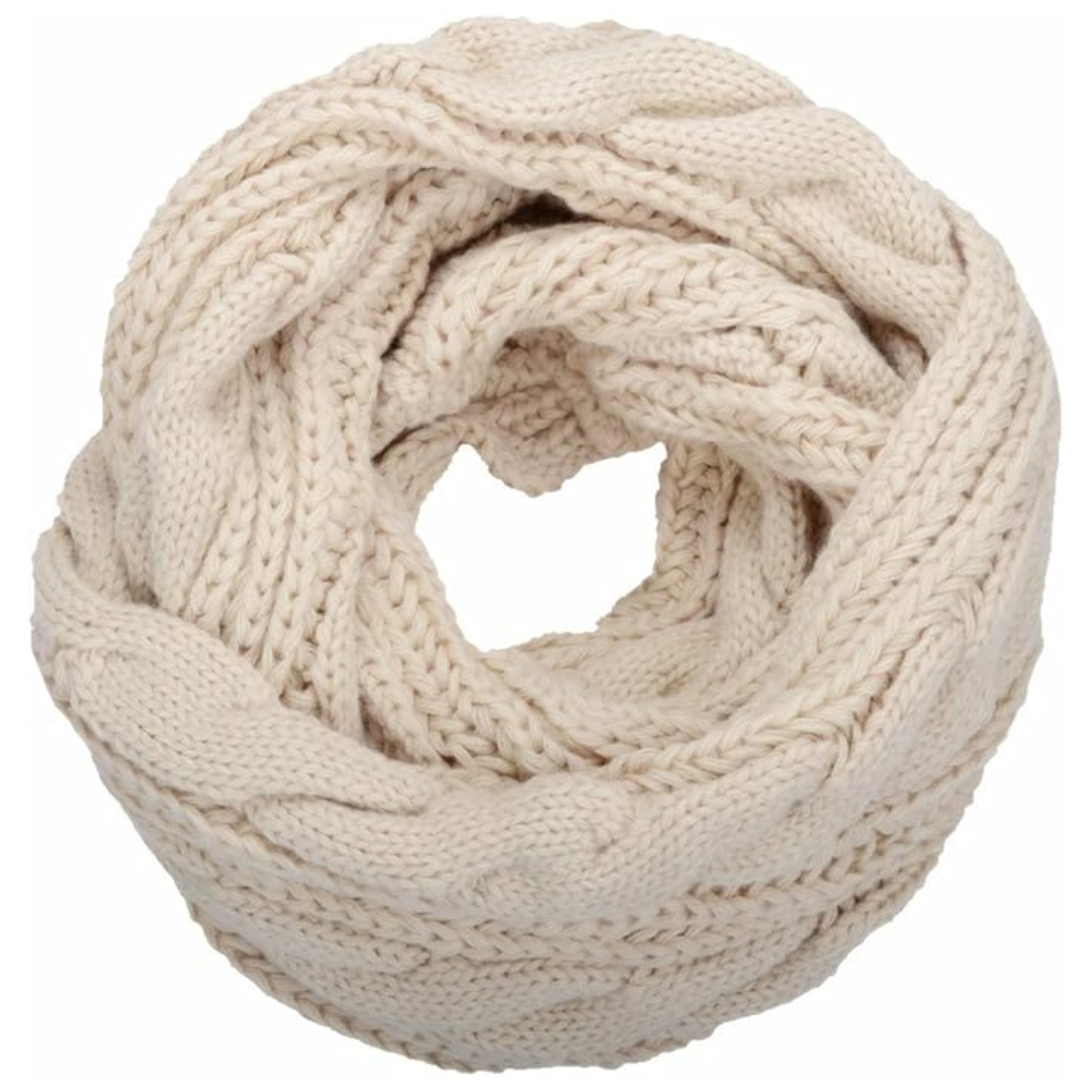 Grober Strickschal in Schlauchform
