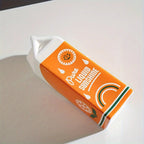 Geometric Orange Juice Carton Decorative Flower Vase