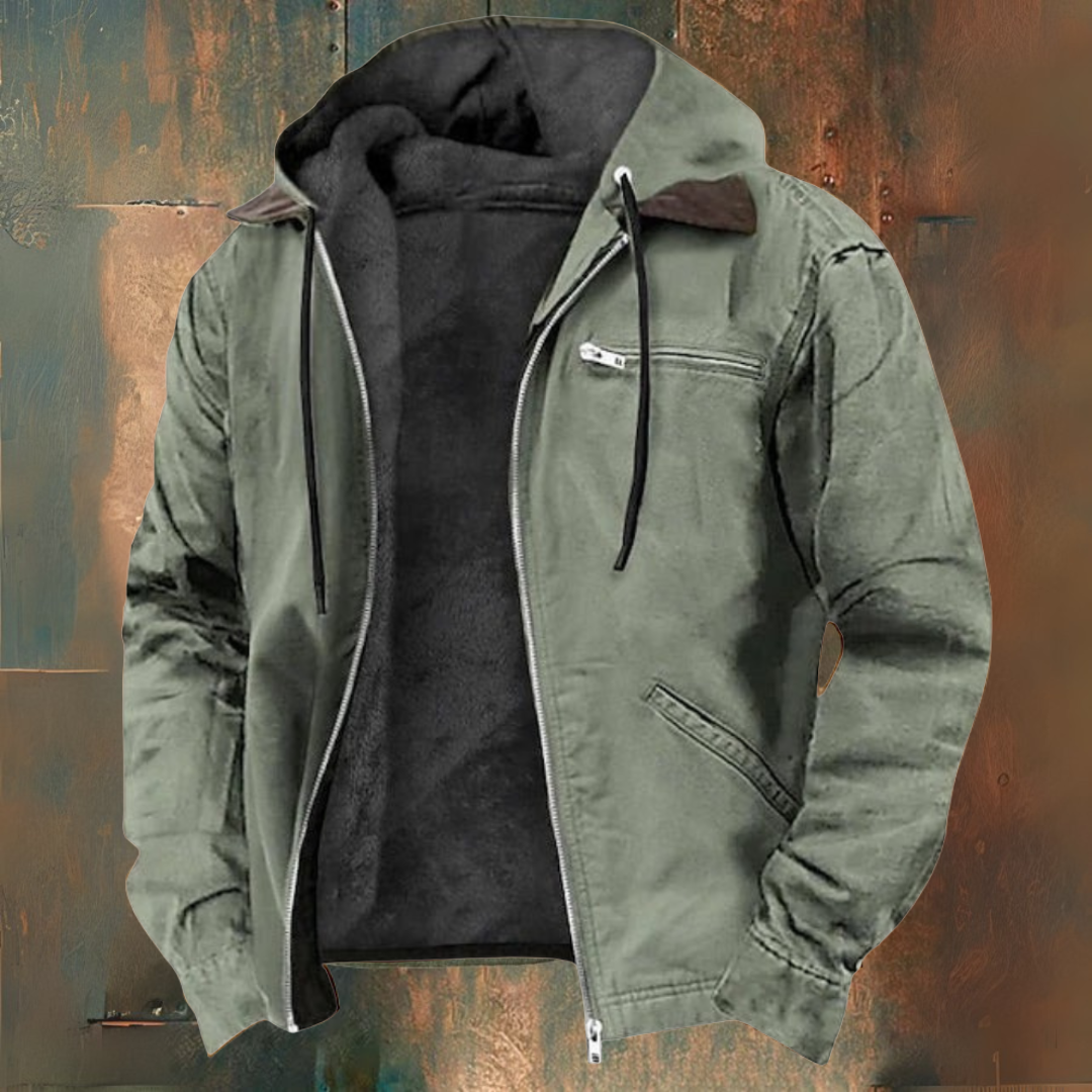Men's Hooded Fleece-Lined Jacket