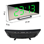 Buet LED-digitalvækkeur med dæmpbart display
