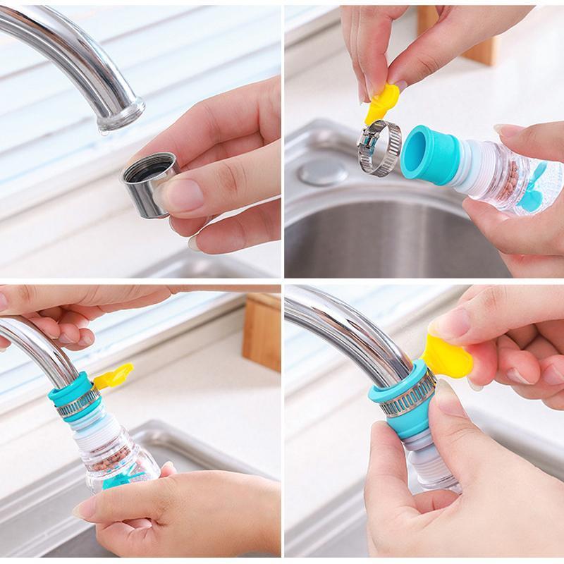 Rotating Faucet Spray Head Attachment for Kitchen Sinks