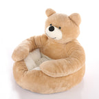 Cama de peluche para mascotas con forma de oso