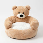 Cama de peluche para mascotas con forma de oso