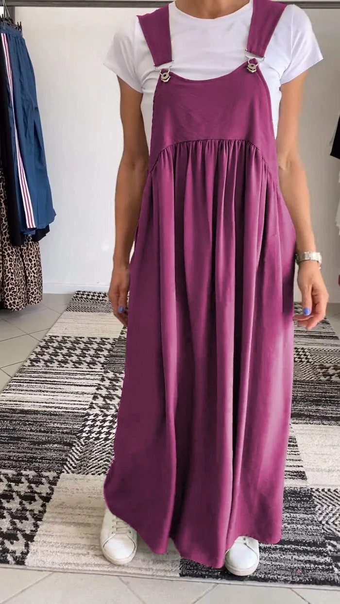 Women's Relaxed Pinafore Maxi Dress