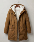 Damen-Winterparka mit Kapuze und Fleece-Futter