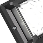 Lampada da parete quadrata nera a LED per esterni IP65
