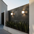 Lampada da parete quadrata nera a LED per esterni IP65