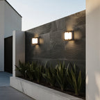 Lampada da parete quadrata nera a LED per esterni IP65