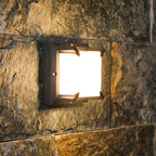 Lampada da parete quadrata nera a LED per esterni IP65