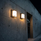 Lampada da parete quadrata nera a LED per esterni IP65
