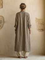 Women's Bohemian Layered Cardigan with Wide Leg Trousers Set