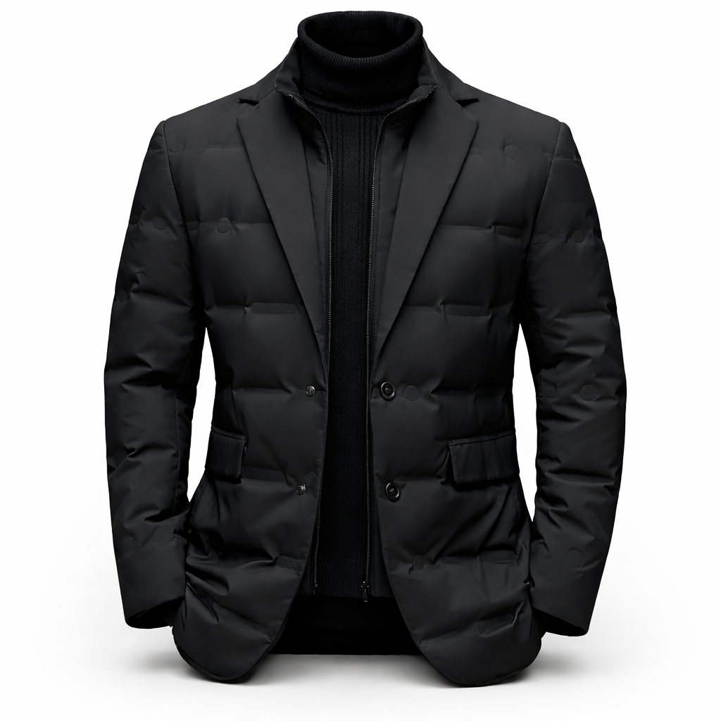 Men’s Quilted Notch Lapel Blazer