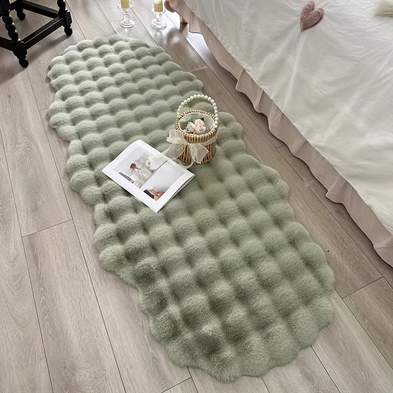 Plush Cloud Shaped Bedside Rug