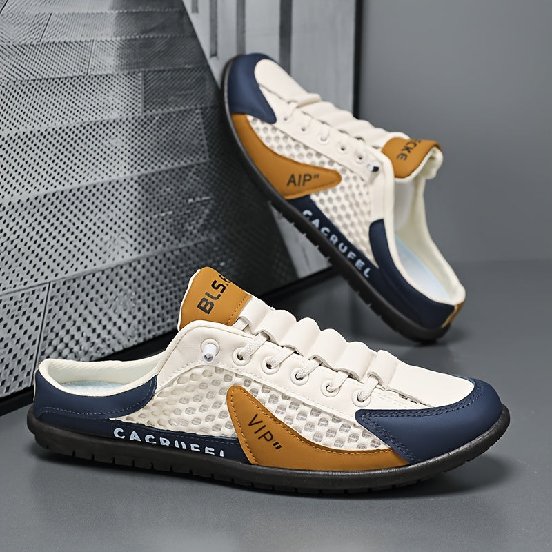 Zapatillas deportivas de malla sin cordones para hombre