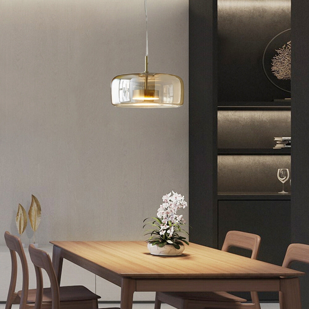 Retro Tinted Glass LED Pendant Light