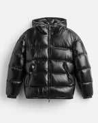 Men's Glossy Hooded Puffer Jacket