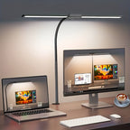 Szeroka lampka biurkowa LED z monitorem