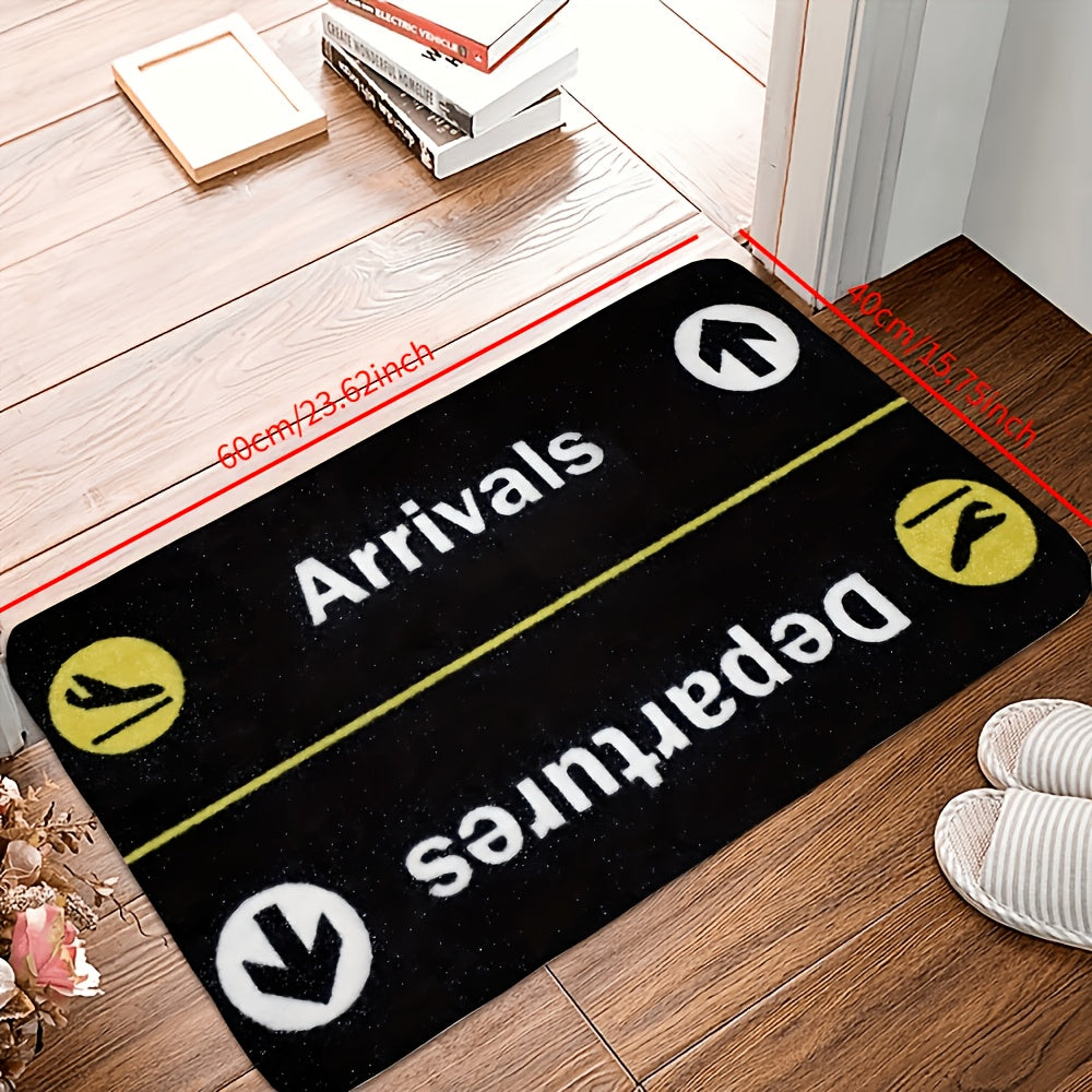 Airport Arrivals Departures Door Mat