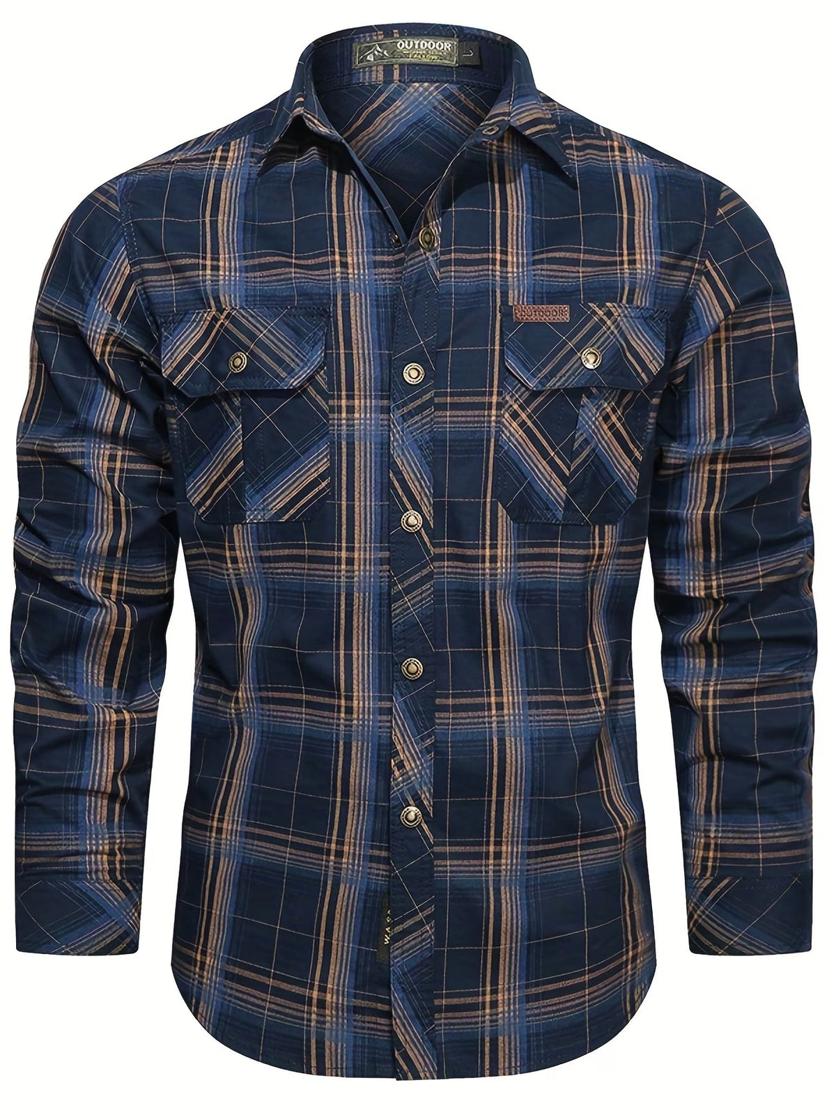 Men’s Plaid Button-Up Shirt