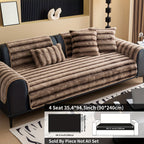 Plush Ribbed Sofa Cover