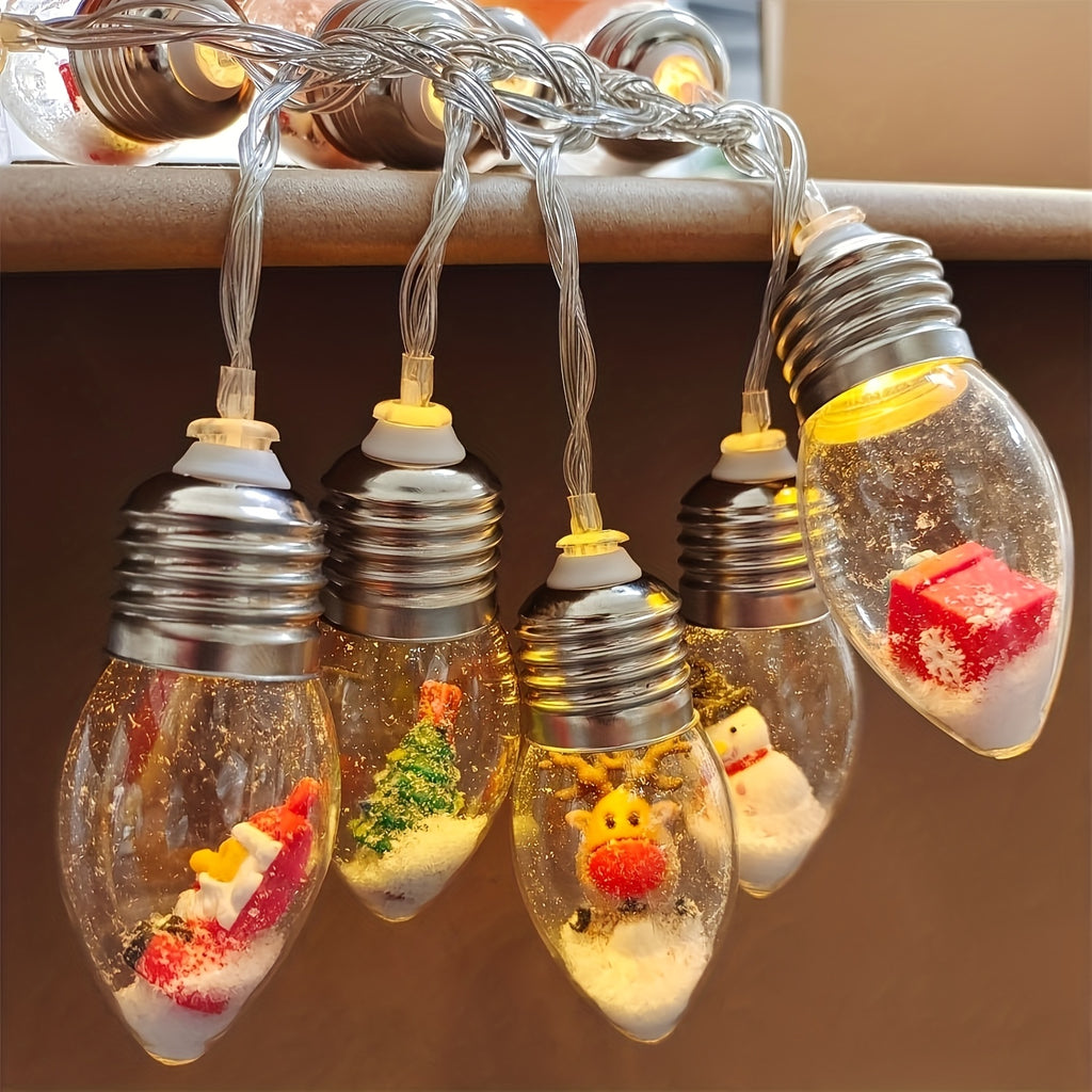 Weihnachtslichterkette mit Miniaturfiguren