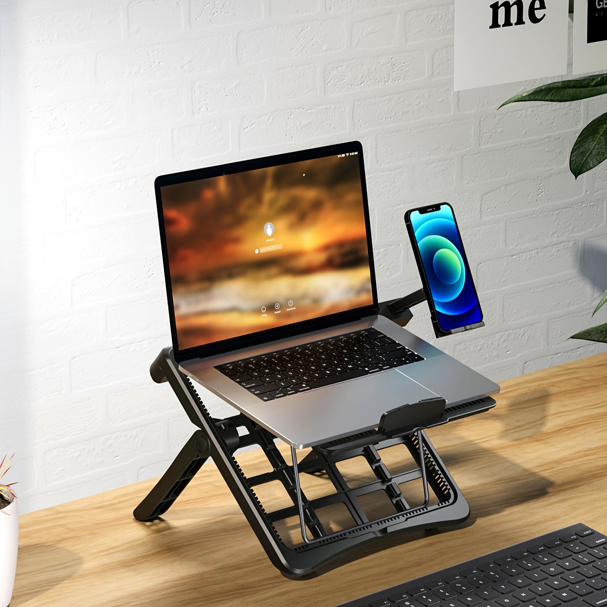 Adjustable Laptop Stand with Phone Holder