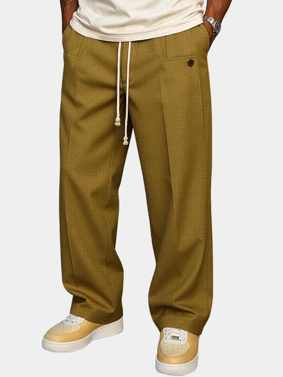 Men's Relaxed Drawstring Casual Pants