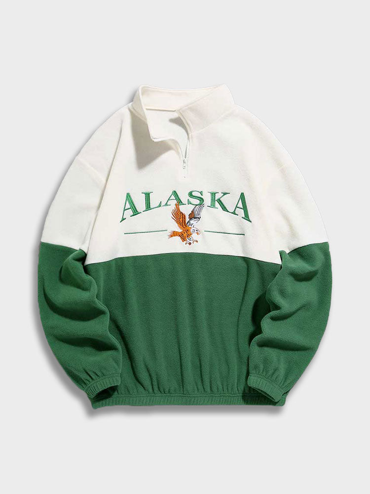 Sudadera polar de hombre con cremallera de un cuarto
