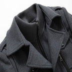 Men’s Layered Stand Collar Coat
