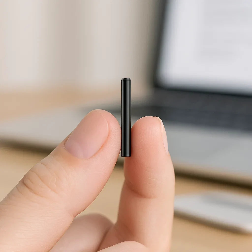 Ultracienki cyfrowy dyktafon z aktywacją głosem i pamięcią 16 GB