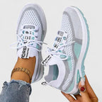 Sneakers da donna traspiranti in mesh con lacci
