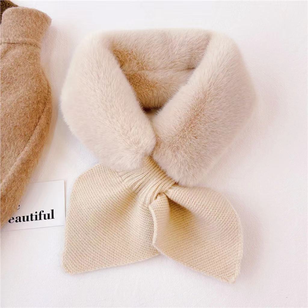 Women's Faux Fur Knitted Neck Scarf