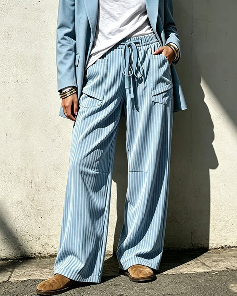 Women’s Corduroy Drawstring Wide Leg Cargo Pants